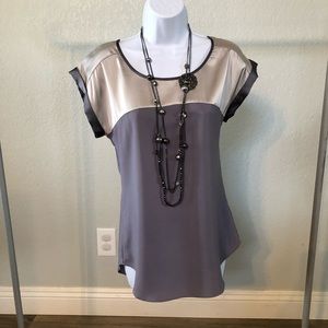 Express color block blouse